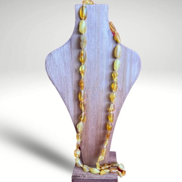 Yetişkin Kehribar Kolye – 54 cm Sarı Yassı Model