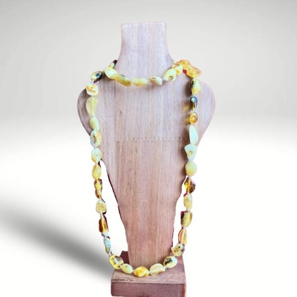 Yetişkin Kehribar Kolye – 50 cm Sarı Yamuk Kesim