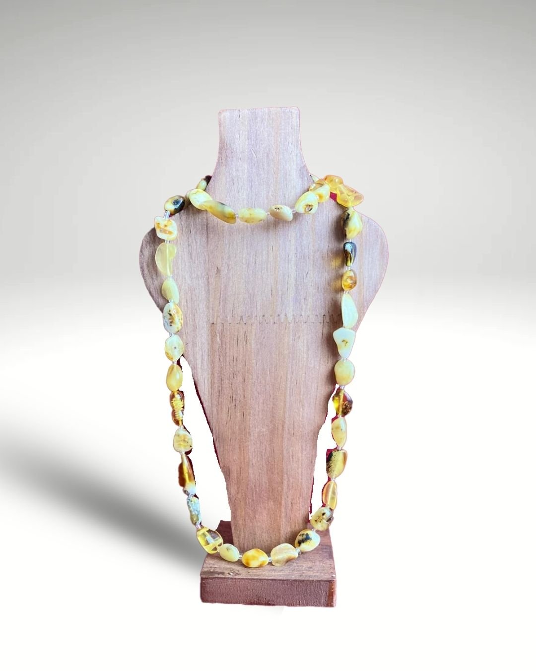 Yetişkin Kehribar Kolye – 50 cm Sarı Yamuk Kesim